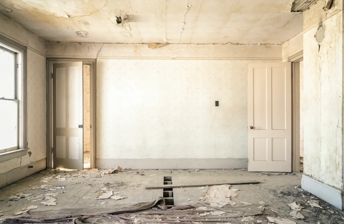 Waste disposal crew managing a cleanout project in Hometown